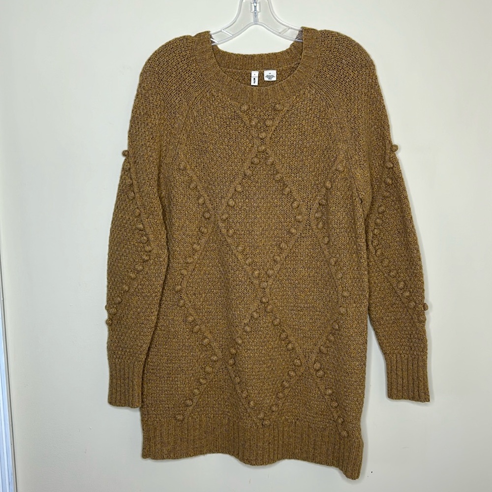 Anthropology Moth Pom Pom Crew Neck Sweater